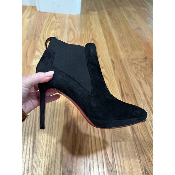 Christian Louboutin Black Suede Ankle Boots - Picture 10 of 16